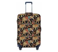 Tamiger Housse de protection élastique universelle pour valise, accessoire de voyage, motif abstrait, imprimé éléphant, Noir , XL, Bagage à main