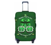 Tamiger Housse de protection élastique universelle pour valise, accessoire de voyage, motif Happy St. Patrick, Noir , L, Bagage à main