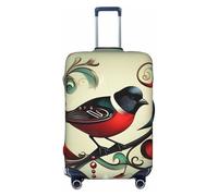 Tamiger Housse de protection élastique universelle pour valise, accessoire de voyage, motif notes de musique bleu sarcelle, Noir , S, Bagage à main
