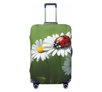 Tamiger Housse de protection élastique universelle pour valise Motif coccinelle sur marguerite, Noir , S, Bagage à main