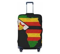Tamiger Housse de protection universelle pour bagages de voyage Motif carte de l'Afrique, Noir , L