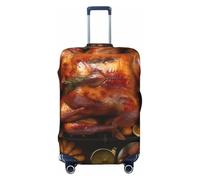 Tamiger Housse de protection universelle pour bagages Motif Turquie Happy Thanksgiving, Noir , XL