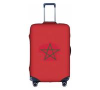 Tamiger Housse de protection universelle pour valise de voyage Motif drapeau du Maroc Élastique Léger Réutilisable, blanc, M, Organiseur de sac