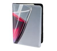 Tamiger Porte-documents de voyage imprimé bouteille de vin rouge 14 cm unisexe cadeau pour vacances voyages d'affaires, Noir , Taille unique