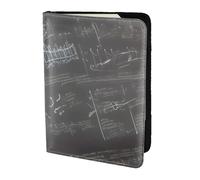 Tamiger Portefeuille unisexe pour passeport et documents de voyage - Cadeau idéal pour les vacances et les voyages d'affaires - Motif symboles mathématiques - 14 cm, Noir , Taille unique