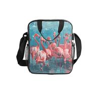 Tamiger Sac à déjeuner isotherme transparent imprimé flamants roses pour le quotidien, le bureau, les voyages, les pique-niques