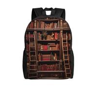 Tamiger Sac à dos unisexe imprimé bibliothèque bibliothèque pour bureau, voyage, randonnée, trajets quotidiens, aventures en plein air