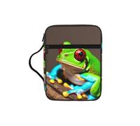 Tamiger Sac de rangement pour bible aux yeux rouges avec imprimé grenouilles et arbres - Accessoire religieux