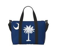 Tamiger Sac de voyage à main réglable et léger avec drapeau de la Caroline du Sud - Sac fourre-tout pour les vacances, la salle de sport