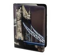 Tamiger Tower Bridge à Londres - Portefeuille unisexe pour passeport - 14 cm - Cadeau idéal pour les vacances et les voyages d'affaires, Noir , Taille unique