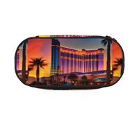 Tamiger Trousse à crayons avec impression Las Vegas Sunset 1 - Pratique - Pour l'école, les étudiants, les garçons et les filles - Utilisation quotidienne, Noir , Taille unique, Organiseur de sac
