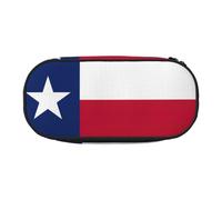 Tamiger Trousse de rangement pratique avec motif drapeau du Texas pour l'école, les étudiants, les garçons et les filles, Noir , Taille unique, Organiseur de sac