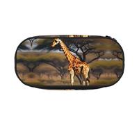 Tamiger Trousse de rangement pratique pour l'école, les étudiants, garçons et filles, motif arbre majestueux, motif girafe africaine, Noir , Taille unique, Organiseur de sac