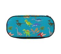 Tamiger Trousse de rangement pratique pour l'école, les étudiants, les garçons et les filles, motif dinosaures, dessins animés, motifs imprimés, Noir , Taille unique, Organiseur de sac