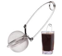 Tamis à boule à thé - Filtre à thé à mailles fines - Cuillère en forme de boule avec fermeture à pression - Passoire à thé avec poignée - Infuseur à thé et à café en acier inoxydable - Filtre à