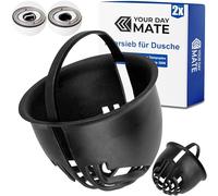 Tamis à Cheveux pour Douche, 2 pièces, Noir, Compatible avec Viega Tempoplex pour série à partir de 2001-2006, Tube Plongeur de Rechange Attrape-Cheveux Douche pour modèle 6958.96, 625 221