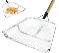 Tamis à compost - Grande pelle de jardin en métal - Maille de 4/12 mm - Passoire à terre de jardin - Pelle à grains de maïs - Tamis efficace - Tamis de récolte ergonomique portable en acier inoxydable