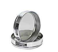 Tamis à farine 1 pièce Tamis d'analyse standard de laboratoire Tamis d'inspection d'échantillonnage 304 SUS Filtre maille chromé Cadre diam. 20 cm 12-200 maille tamis en acier inoxydable (maille 70)