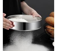 Tamis à farine, 20 x 4,5 cm, tamis de cuisson professionnel en acier inoxydable à mailles fines pour glaçage, sucre, poudre, tamis de cuisine pour boulangers à domicile (3)