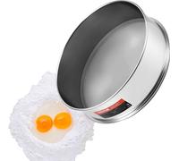 Tamis à farine à mailles fines VEVOR, tamis à farine à 80 mailles, tamis à mailles fines en acier inoxydable 304 de qualité alimentaire, diamètre 12,6 pouces, tamis à mailles fines pour la cuisson, ou