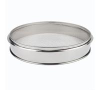 Tamis à farine en acier inoxydable de 40 cm avec 5 couches de maille fine, grande passoire de cuisine ronde pour tamiser le sucre en poudre, la fabrication de pain, la pâtisserie et les gâteaux