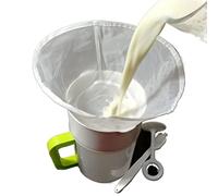 Tamis à farine réutilisable mailles fines for le vin, jus, lait de soja, noix, thé, sac filtrant en nylon forme bol(M 160mesh)