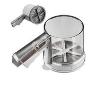 Tamis à farine - Tamis de cuisson à mailles fines en acier inoxydable | Double couche semi-automatique pour gâteaux, sucre, restaurant, maison, ustensiles de cuisine, pâtisseries et préparation de