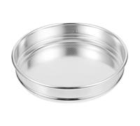 Tamis à Grains Rond en Aluminium, Crible Perforé 2,5mm pour Riz | Criblage Précis, Usage la Cuisine Domestique, Couleur Argenté, pour Grains et Riz, Forme Ronde
