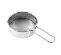 Tamis à mailles fines - filtre à thé fin avec poignée | tamis en acier inoxydable dans la cuisine | tamis à farine pour la cuisson | Duster à sucre à voile, filtres et colènes vintage, argent,
