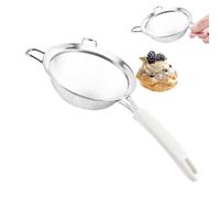 Tamis à riz, passoire à double couche en acier inoxydable 500 microns | Ustensile de cuisine pour filtrer et rincer pour des propriétés hygiéniques avec une longue durée de vie. La construction