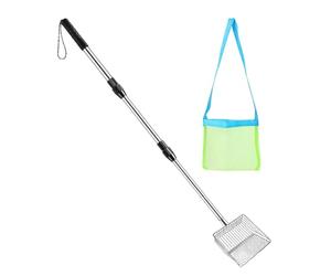 Tamis à sable pour la plage - Réglable et léger en acier inoxydable - Pelle en de coquillages pour la plage | pour tamiser, chasse, collecter, côte, île côtière, voyage de vacances