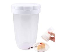 Tamis à sucre à poudre, saupoudreur à sucre à voile - tamis à farine - plumeau avec tamis à mailles fines et couvercle pour cannelle, farine, sucre à poudre, bicarbonate de