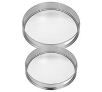 Tamis à Terre en Acier Inoxydable 10 Mailles, 2 Pièces Argenté | Maille Ronde Stable, Bords Roulés sans Bavure, pour Semis et Excréments, Jardins Communautaires