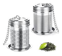 Tamis à Thé 2PCS Filtre à Thé avec Chaîne Infuseur Thé Tasse Filtre a The pour Tasse Boule a The Passoire à thé en Acier Inoxydable Convient à la Plupart des Tailles de Théières et Tasses à Thé