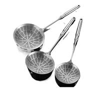 Tamis Cuisine 1 passoire ronde en acier inoxydable 304 avec long manche, for la cuisine, filtre à huile for marmite(14cm)