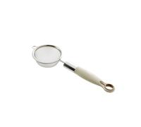 Tamis Cuisine Avec PoignéE Cuillère filtrante à mailles fines, passoire en acier inoxydable avec poignée antidérapante, cuillère d'écumoire polyvalente, tamis farine, ustensile de cuisine(Beige S)