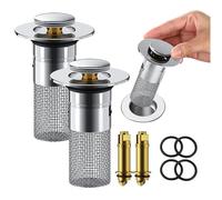 Tamis Cuisine,Filtre Evier Cuisine,Filtre Evier,Bonde Lavabo Universel, Bouchon de Lavabo Pop-Up, Flitre de Vidange Anti-Blocage avec Panier-Filtre Amovible