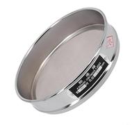 Tamis de 20 cm avec écran en maille d'acier inoxydable pour tamisage de poudre de laboratoire et analyse des grains du sol, cadre d'inspection des particules industrielles (maille 80)