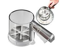 Tamis de cuisson double couche - Tamis à mailles fines en acier inoxydable, outil de dépoussiérage semi-automatique sans effort | Idéal pour les cuisines professionnelles à domicile, tamiser la farine