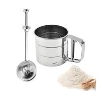 Tamis De Farine,Regerly 1pcs Tamis Farine En Acier Inoxydable 1pcs Shaker à Poudre Sucre En Poudre Cacao Tamis Outil De Cuisson Pratique pour Tamis Cuisson Tasse De Tamis Passoire à Farin