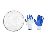 Tamis de Jardin 30cm en Fer, pour Compost et Pierres, Argenté | Moufles, Bords Lisses, Prise Confortable, Usage Jardinage et Aménagement Paysager, Gain de Temps