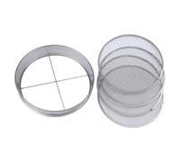 Tamis de Jardin 4-en-1 Acier 30cm Mailles 3-12mm | 4 grilles 3-12mm, acier , tamisage pour sol compost, jardinage pour polyvalent, complet