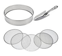 Tamis de Jardin en Acier Inoxydable avec 5 filtres interchangeables de 30,5 cm de diamètre et Pelle