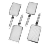 Tamis de jardin en acier inoxydable avec plusieurs tailles de maille, poignée ergonomique pour une prise en main confortable, idéal pour le compost de terre et le tamisage du sable, blanc