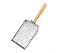 Tamis de jardin en acier inoxydable avec poignée en bois, 7 tailles de maille de 1 mm à 5 mm pour tamis de compost et parterre de fleurs (1,5 mm)