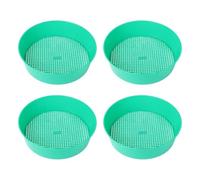 Tamis de Jardin en Plastique Vert 4 Pièces à Maille Uniforme | Sable et Pierre, Usage Jardinage et Plantation, Facile à Utiliser, Lot Pratique Tri