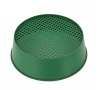 Tamis de jardin pour terre et pierres Tamis rond résistant avec bord à lèvres pour une manipulation facile Énigme de jardin multifonctionnelle (Vert)