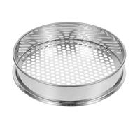 Tamis de Jardin Rond 20cm en Acier Inoxydable pour Sol et Pierres | Tri des Particules, Bords Lisses sans Bavure, Usage Jardinage et Tâches Domestiques, Couleur Argenté