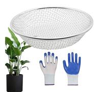 Tamis de jardin, tamis pour rocher - En acier inoxydable - Pour gants et gants - Tamis à granulés, tamis à sable léger, seau de 5 gallons - Charge de la pierre