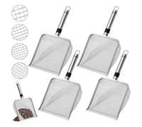 Tamis De Jardinage En Maille,4 Pièces Tamis De Jardin En Acier Inoxydable,Tamis A Compost En Acier Inoxydable,Tamis De Jardinage Pour Pierres Compost,Compost,Pierres,Terre,2,0mm +2,8mm+3,8 mm+5,0mm